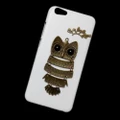 3D Cute Cover for VIVO Y69 Retro Metal Owl Branch Leaves Back Hard Skin Case