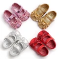 0-18M Toddler Infant Boy Girl Moccasin Crib Soft Sole PU Leather Shoes