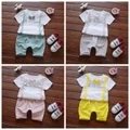 Baby Boy Summer Letter Print T-Shirt Top+Casual Shorts Clothes Outfits