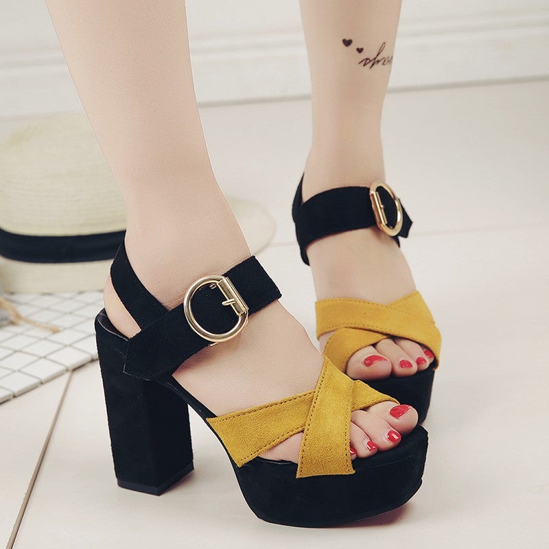 Daily Korean Trendy Wedges High Heels 10cm Heel