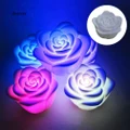 LiveCity Waterproof Floating Rose Flower Color Changing LED Night Light Party