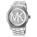 100% Original Michael Kors MK5544 Silver Runway Crystal Pave Dial Watch