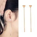 MT 1 Pair Triangle Ear Stud Fashion Tassel Dangle Eardrop Earrings Women Jewelry