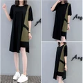 2018 New Fashion Slim Color Joint A-line Dress