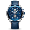 Men Watch Blue Leather Business Quartz Watch Clock Men Creative Army Military Wrist Watches