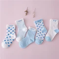 5Pairs Cartoon Mesh Baby Socks Kids Breathable Tube Socks Toddler Supplies