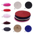 Women Thickened Beret Hat Winter Warm Rabbit hair Pure Color Cashmere Beret Hat