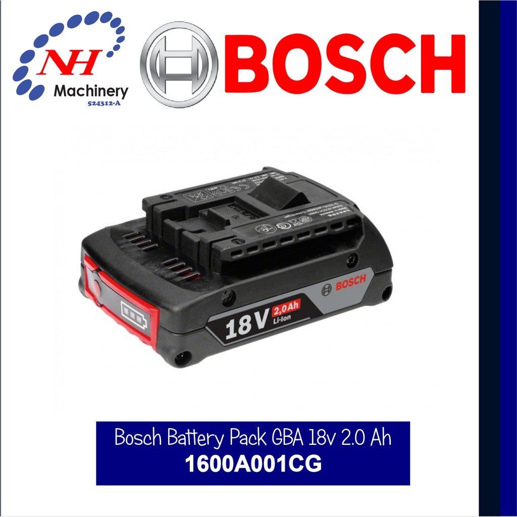 Bosch Battery Pack GBA 18v 2.0 AH - 1600A001CG