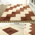 5pcs (30 x 30cm) Living Room Bedroom Children Soft Patchwork Carpet Splice Baby Mat