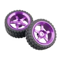 4x RC Aluminum Wheel Rubber Tires Sponge Rim HSP HPI 1:10 On-Road Car 105P-6017