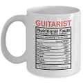 Guitarist Nutritional Facts Mug - Gift For Guitar Player Coffee & Tea Cup