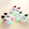 fashion children's LED light up shoes boys girls sports luminous skate shoes