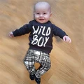 SS Baby Boys Fashion Clothes Set Short Sleeve Boy T-Shirt Pants Outfit
