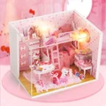 Kitty Princess House Kits DIY Dollhouse Miniature Doll House Magic Room