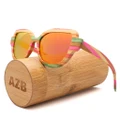 Bamboo Sunglasses Cat Eye Sunglasses Colorful Wooden Polarized Sun Glasses