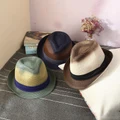 Women's material jazz hat short edge curl shade sun visor hat hat