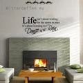 Life Isn&#39;t About Waiting Dance In The Rain Quote Vinyl Wall Decal