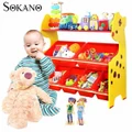 ONSHINE Kids Premium 3 Tiers Toy Organizer with Colourful Storage Bins- Giraffe