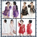 Transparent Polyester Lace Nightwear Lingerie G-string 5 Colours S1053