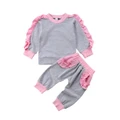 2018 Newborn Toddler Kids Baby Girl Ruffle Tops Pants Leggings Outfits Clothes