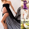 NI.-Sexy Women Black Skirt Chiffon Maternity Photography Props Dress Off