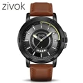 ZIVOK Men's Watch Sports Fashion Trend Calendar Belt Men's Watch Quartz Watch