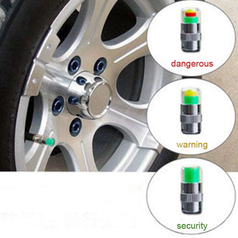 Auto Reifendruck Monitor Ventilschaft Kappen Sensor Blinker Alarm Set
