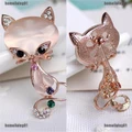 Hot Opal Stone Fox Brooches Womens Fashion Cute Animal Pin Brooch Jewelry