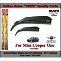Mini Cooper One (Year 2001 - ) New Design Rubber Wiper Blades (TG18+18)