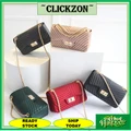 READY STOCK? CLICKZON (Small) Checked Matte Jelly Shoulder Bags Handbag Sling Bag