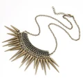 Vintage Cone Rivet Tassel Short Necklace