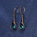 Fashion Austrian crystal bohemian hoop earrings for women classical water drop shaped earing accessories wholesale