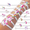 Trendy Unicorn Charms Wristband Silicone Bangles Rubber Bracelets