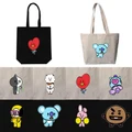 New kpop BT21 Women tote bags Casual chic handbag shoulder Bags KOREA fashion