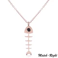 Kalung / Anti allergy Plated Necklace Stainless Steel Fish Bone Necklaces