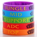 Game LOL Bangle League of Legends Wristband Silicone Bracelet ADC MID Top DOTA 2