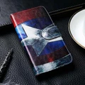 Painted Leather Cases For SONY Xperia XA F3111 F3113 Covers With Card Holder
