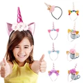 Girls Kids Unicorn Headband DIY Unicorn Horn Party Hair Accessories