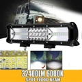 12INCH 324W LED IP68 Work Light Bar Nilight Offroad Driving 4WD Lamp Car Truck