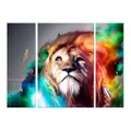 3 Piece Colorful Lion Canvas Wall Art Painting on Canvas Wall Picture Home Decor