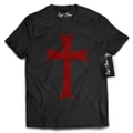 Diy Revel Shore Crusader Knights Templar Distressed Cross T Shirt Black