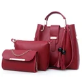 3pcs /set handbag shoulder bag 3 in 1 Handbag Shoulder Tote Sling Bag