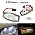2x LED License Number Plate Light Lamps For Acura MDX Honda Civic Accord Odyssey