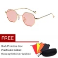 Polygon Sunglasses For Women Small Designer Ladies Retro Frame Light UV400