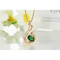 Luxury Gold Plated Brilliant Pedants Necklace for Women Gift with Free Chain
