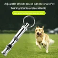 ??allbuy??Adjustable Whistle Sound with Keychain Pet Training Stainless Steel Whistle