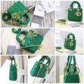 Lady mini shoulder handbags green colour