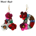 Statement Earrings Multicolor Sequins Flower Retro Style Drop Earrings SP478 JG#SP794