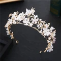 2018 Baroque Golden Crown Headdress Wedding Super Fairy Princess Flower Beads