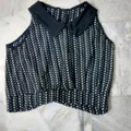 *Post to West Malaysia Only / New* Crop collar top black